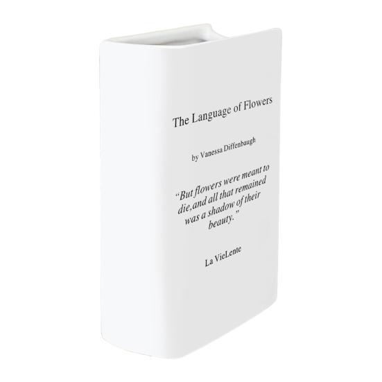 Book Vase The Language of Flowers Plants Vase Aesthetic Living Room Bedroom Home Office Decoration Book Lovers Gifts
