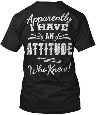 Apparently I Have An Attitude Country Angel Who Knew TTshirt Made In USA S-5XL