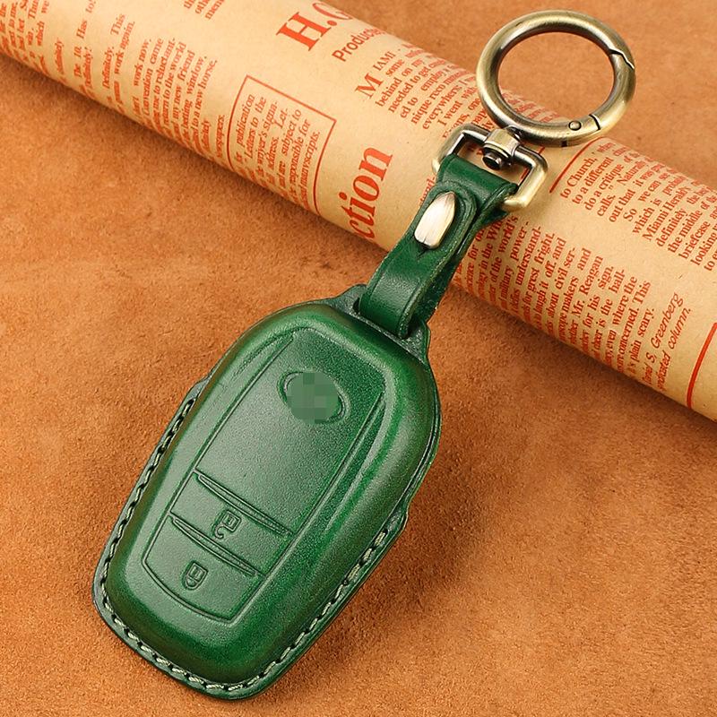 Genuine Leather Key Case for Toyota: Camry, Corolla, Highlander, RAV4, CHR, and Levin.