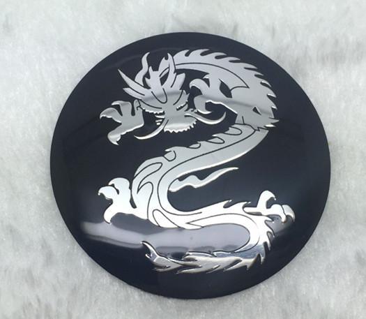 ATC1 4pcs 56mm 60mm 65mm Dragon or F1 RACING Patter 3D Stereo Aluminum Wheel Hub Caps Cover Emblem Badge Decal Stickers Car DIY