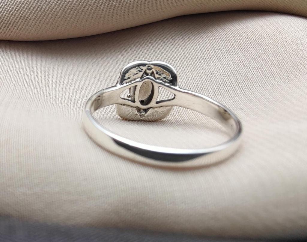 Smoky Quartz Ring: 925 Sterling Silver Boho Engagement Ring, Nature-Inspired