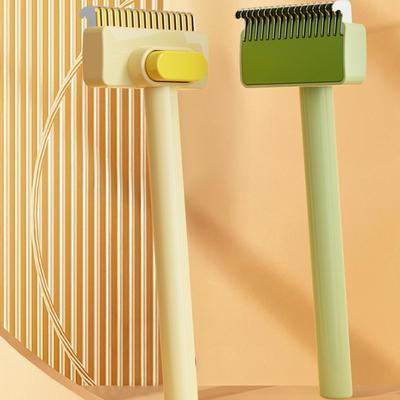 Peigne de toilettage pour chats et chatons Auto-nettoyant Brosse d'épilation pour animaux de compagnie peigne doux pour sous-poil pour les nœuds et les poils morts