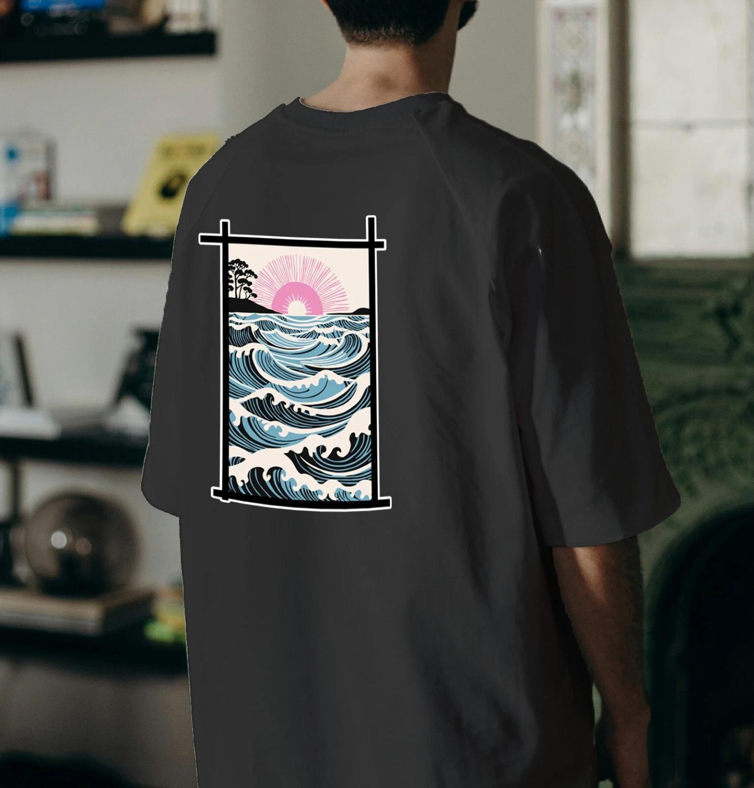 Unisex Slim Fit T-Shirt - Japanese Pink Swell Original Summer Crewneck Slim Fit M
