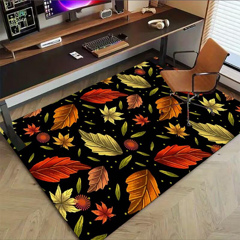 1PC Autumn Leaves Extra Large Non Slip Floor Carpet, Office, Family, Studio Large Area Rug Indoor Rugs, Bold Statement Piece