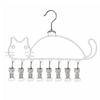 Cat Shape Socks Drying Rack Windproof Clothes Hanger Underwear Drying Clips  Indoor Outdoor Use