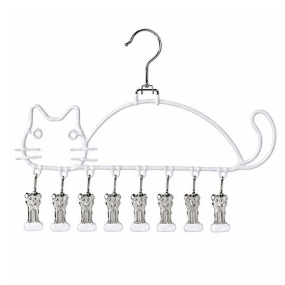 Cat Shape Socks Drying Rack Windproof Clothes Hanger Underwear Drying Clips  Indoor Outdoor Use
