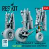 Reskit Thunderbolt II Landing Gear Great Plastic Model Kit Parts 1/48 A-10 (Early/Late Model) (for Wall) RSKU48-0496 (Airplane)