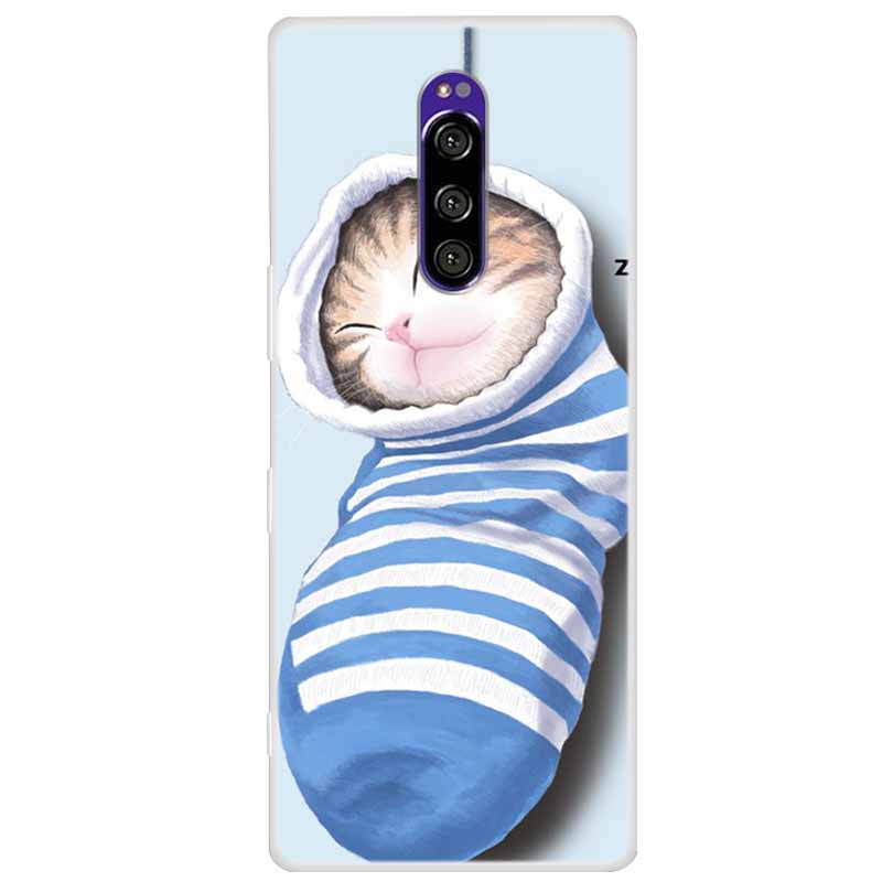 For Sony Xperia 1 Case Luxury Animals Transparent Cover for Sony Xperia1 XZ4 SO-03L SOV40 J8110 J9150 J8170 Phone Shells Covers