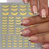 Metall Spiegel Nagel Aufkleber Gold Silber Nail Art Aufkleber bunte Slider Maniküre Dekor Nagel DIY