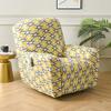 Printed Elastic Recliner Sofa Cover Soft Stretch Single Sofa Covers For Living Room Pets Kid Split Functional Lounger Chair Case