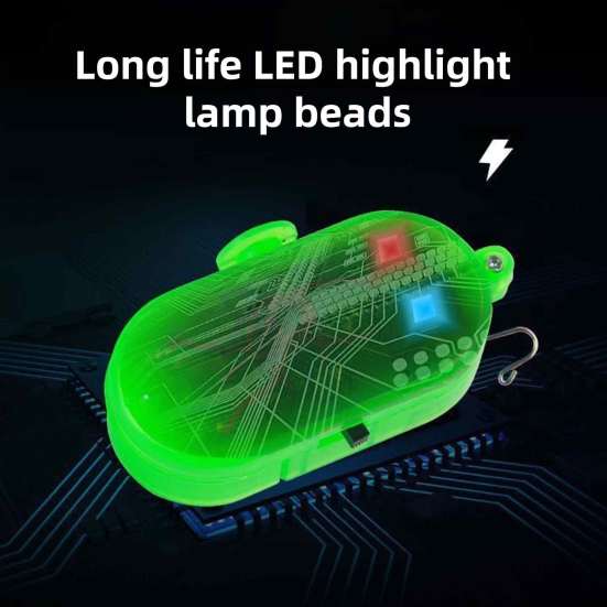 2Pcs Fishing Bite Alarm Lamp with Silicone Clip 80dB Night Fishing Rod Alert Light Sensitive Electronic Bite