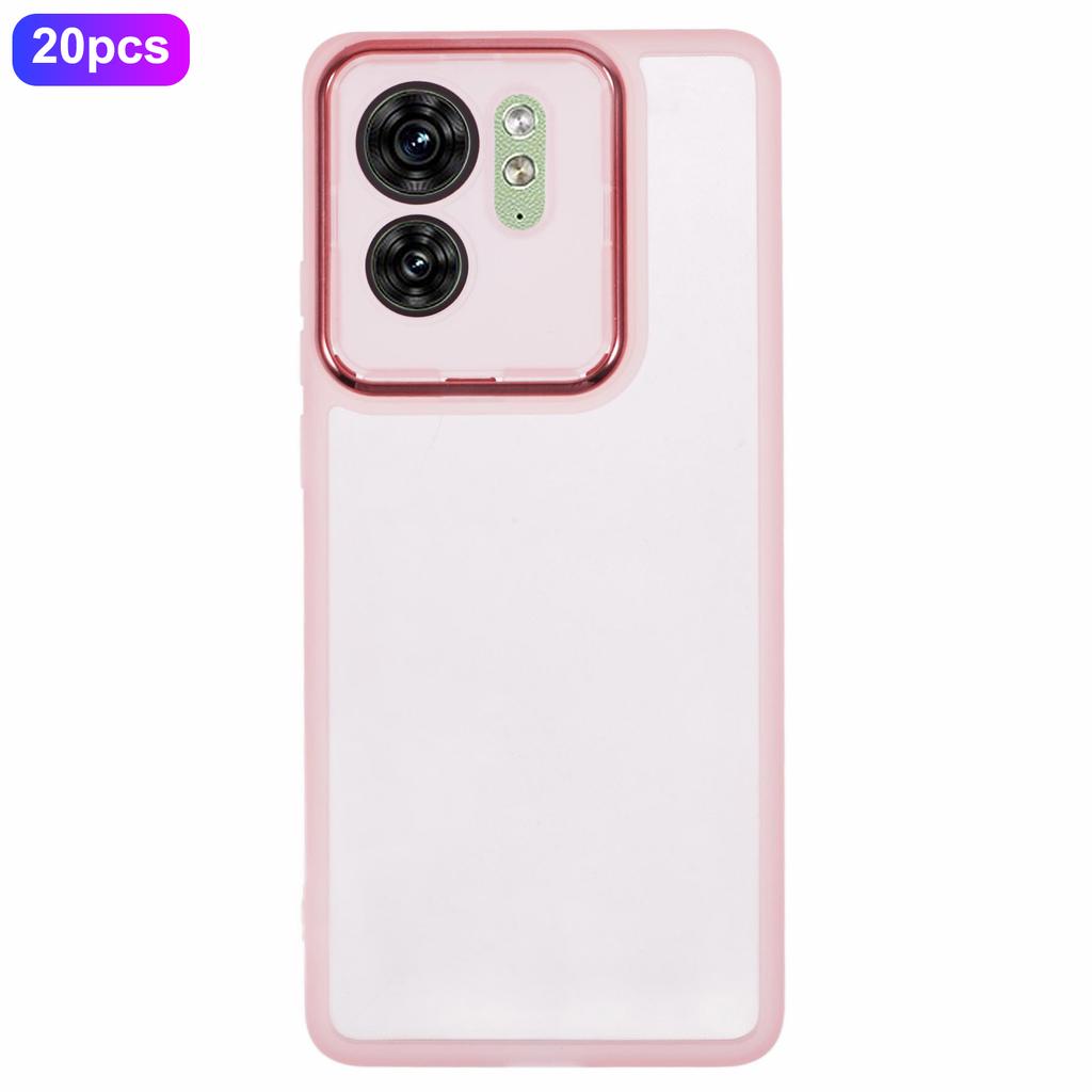Bulk Purchasing 20Pcs For Motorola Edge 40 5G Case Electroplated Camera Frame TPU Phone Cover Precise Cutouts