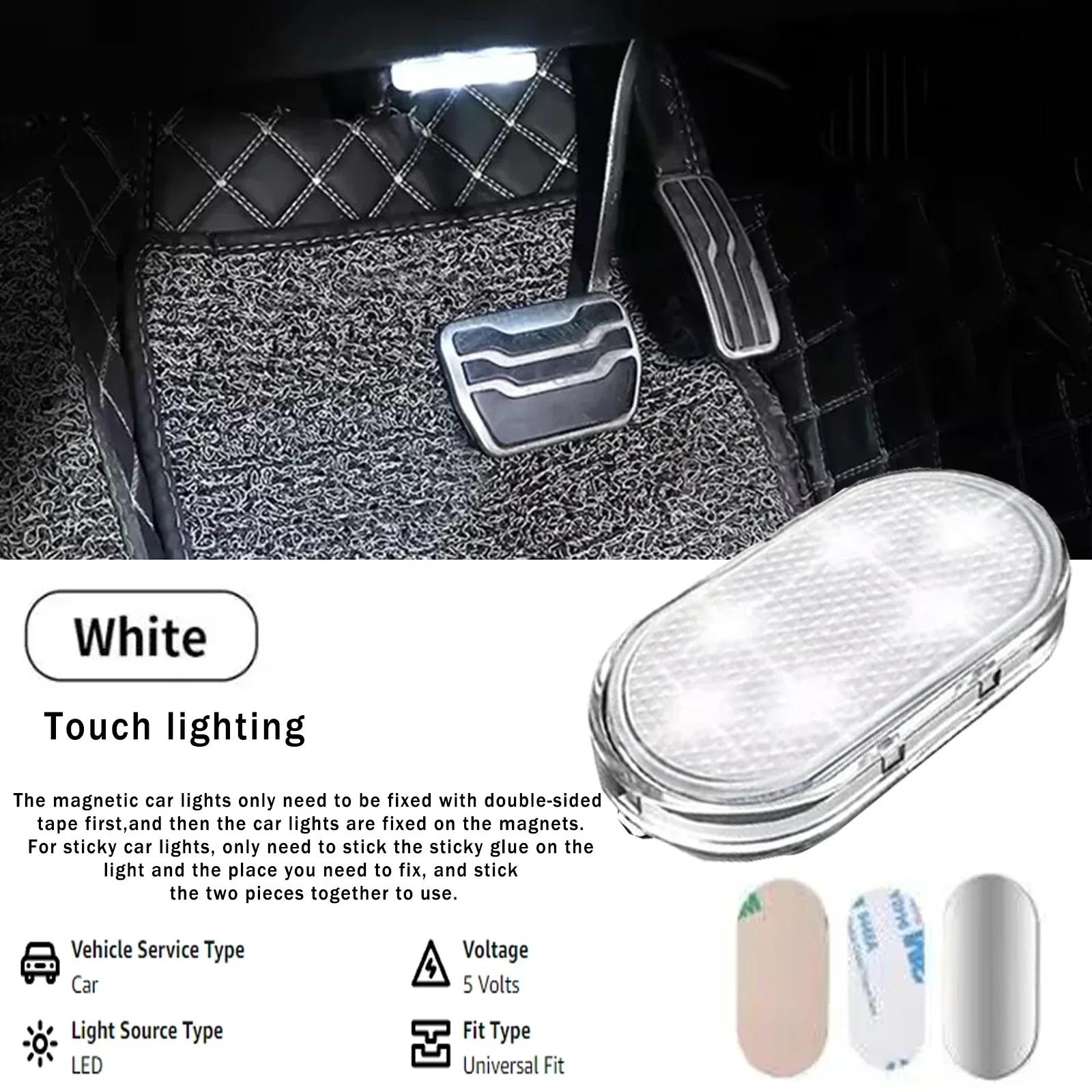 

For Land Rover Range Rover USB Charging Touch Night Trunk Light LED Car Interior Reading Light Car Roof Dome Lamp Rechargeable 2 pcs білий