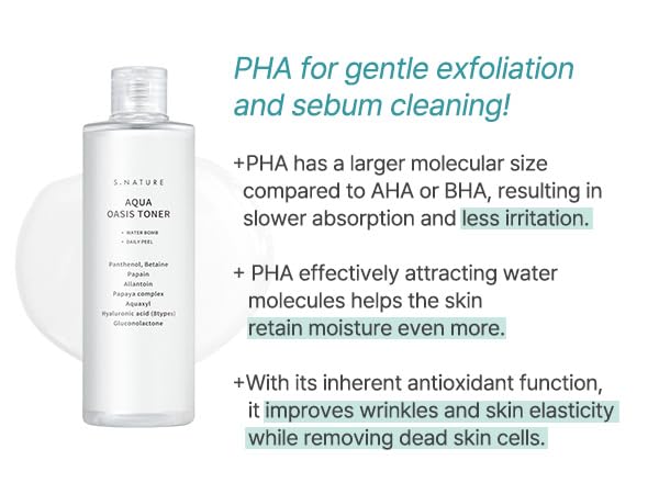 AQUA OASIS TONER Green Types of Hyaluronic Acid [S.NATURE] 300ml/Cleansing lotion/Pack/Mist/PHA/EWG Certified/8
