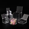 Square Cube Acrylic Box Transparent Case Stackable Design Transparent Container With Lids Display Box Jewelry Storage