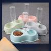 Cuenco para Gatos, Cuenco para Perros, Dispensador Automático de Agua, Comedero Doble Integrado, Cuenco para Comida de Gato, Cuenco para Comida, Cuenco para Arroz y Cuenco para Agua