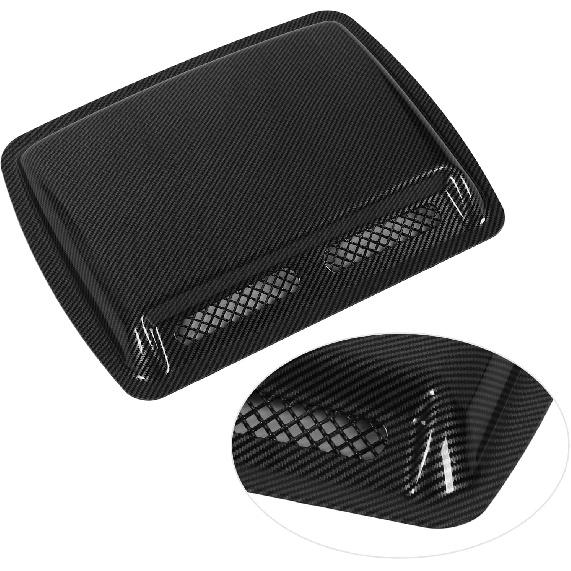 Decorative Air Intake Covers, Self Adhesive Design Car Hood Vents Hood Scoop Vent Bonnet Cover Hood Scoop for Cars (Carbon Fiber Pattern)