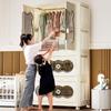 Infant Folding Plastic Storage Cabinet: Simple Children's Wardrobe