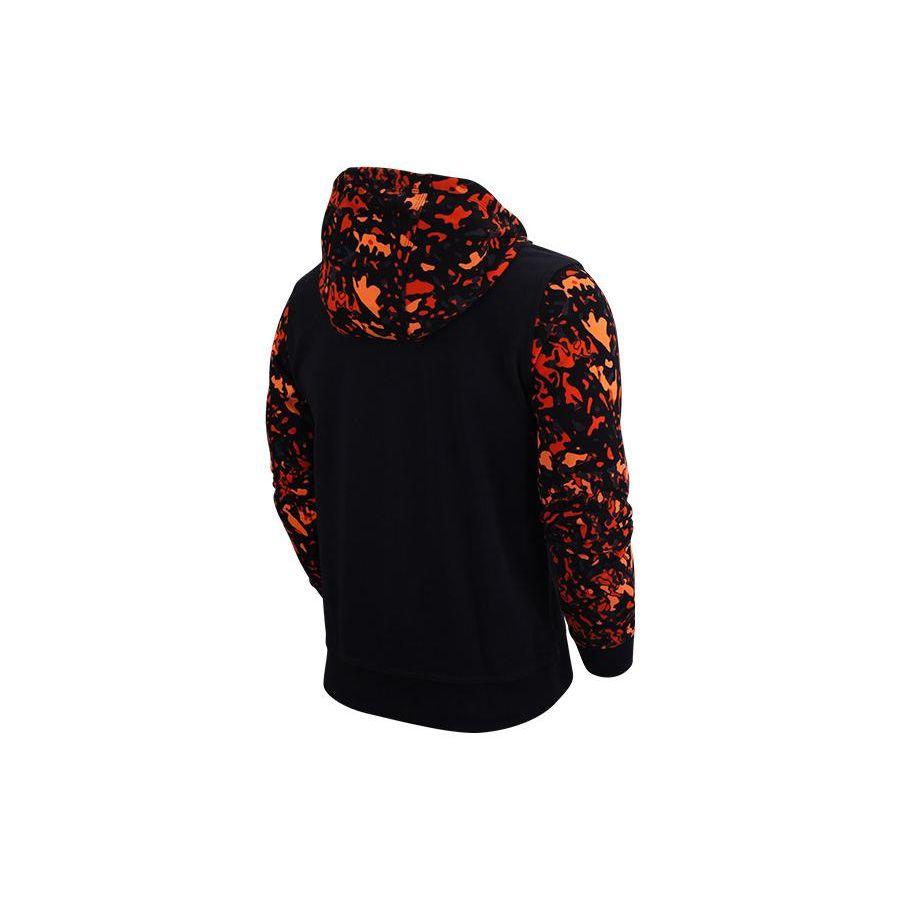 Nike Logo Print Zip-Up Hoodie Jacket Men Outerwear Black 679397-021