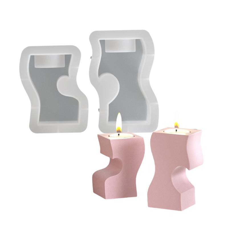 Multipurpose Sturdy Silicone Heart Candle Holder Mould Set Portable for Resin Candle Craft Supplies Assorted Sizes 1