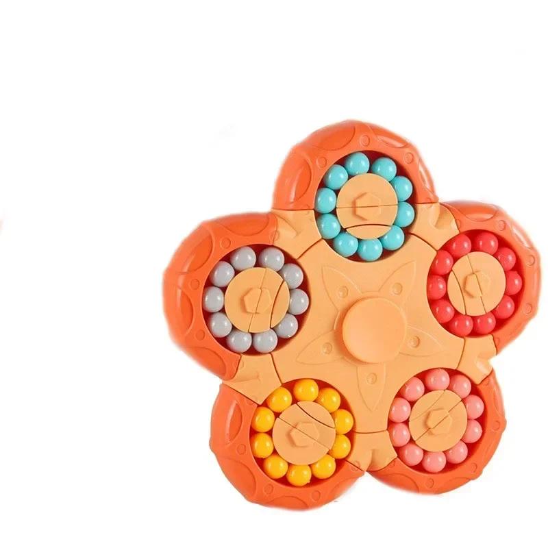 Montessori Rotating Magical Bean Cube Fingertip Toy Children Mind Brain Teaser Game Educational Spinners Stress Relief Toys