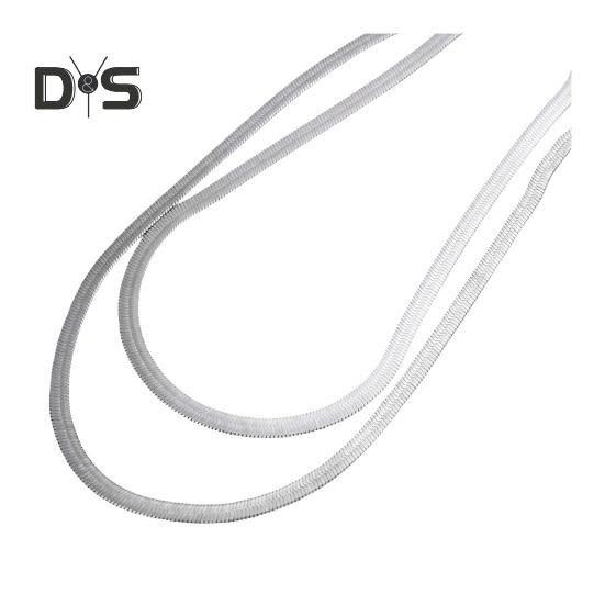 Women Choker Necklace Multi Layer Flat Snake Bone Necklace Adjustable Extended Chain Choker Necklace Jewelry Accessories