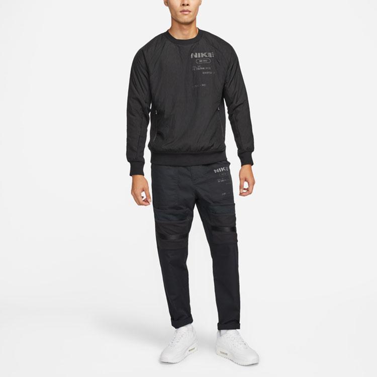 Nike French Terry Crew Neck Pullover Sweatshirt Men Sweatshirt Black DD5938-010