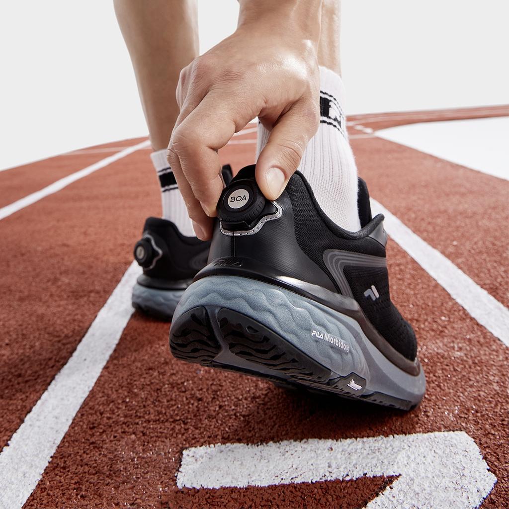 FILA Boa Nuvole 2 Slip-On Dustproof Low-Top Running Shoes Men sneaker Black A12M431111FBK