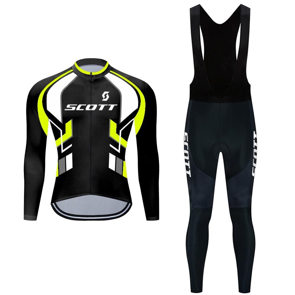 2026 Autumn Breathable Cycling Suit Autumn and Winter Cycling Suit Long Sleeve Strap Suit Mountain Road Bike
