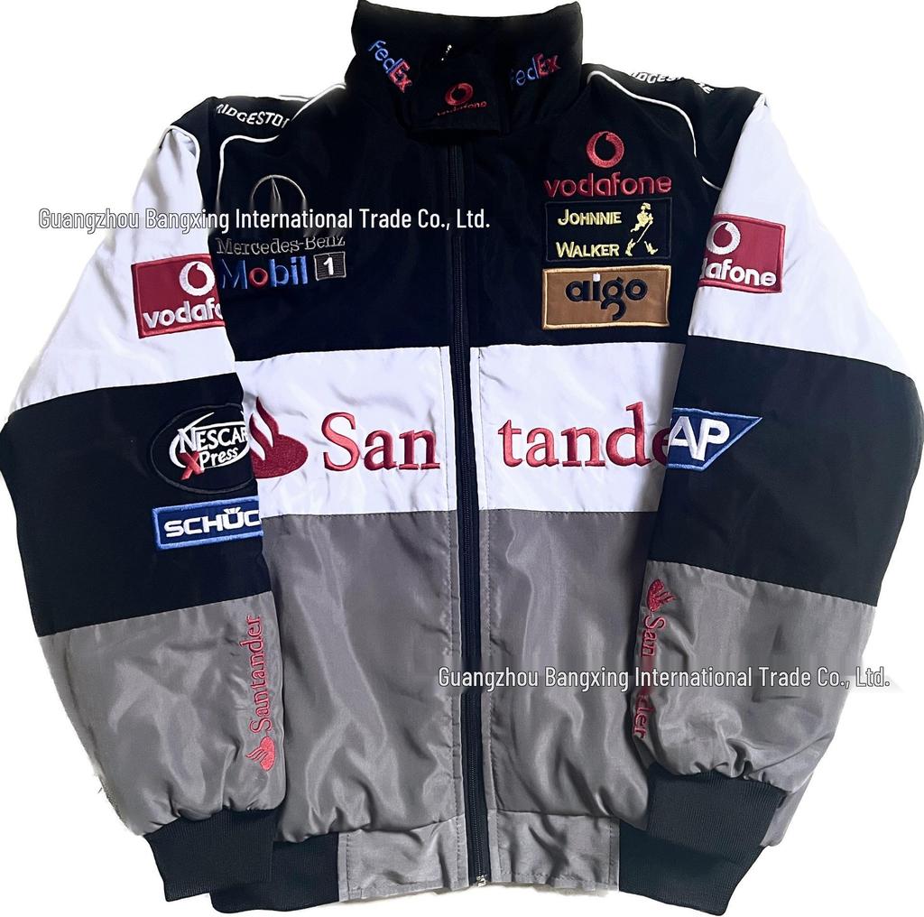 F1 Embroidery Racing & Cycling Suit - Retro American Style Jacket for Men & Women