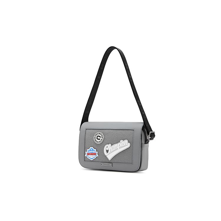 New Champion Fabric Camera Bag, Shoulder Bag Small Unisex Black/Dark Gray/Light Blue U4AACPU28
