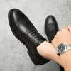 Dress Leather Shoes Mens Business Office Work Brogues High Quality Comfortable Formal Wedding Shoe Lace Up Black Men Shoes