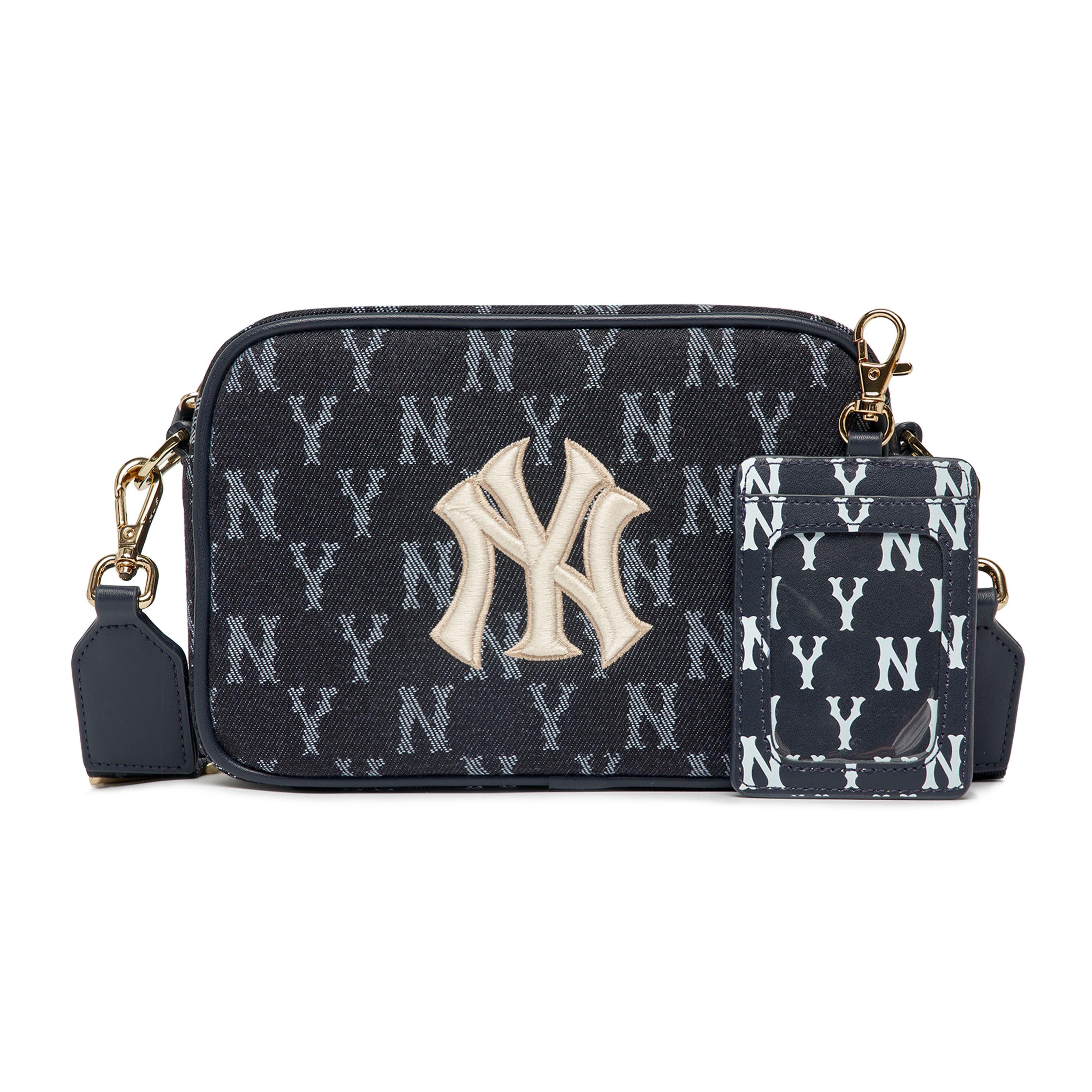 

MLB Denim Floral Polyester Camera Crossbody Shoulder Bag Unisex bags Dark-Blue 7ACRM052-50BLS Dark Blue