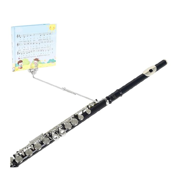 Porta graffette, lira, supporto musicale, clip, supporto per flauto, espandibile, flauto, lira