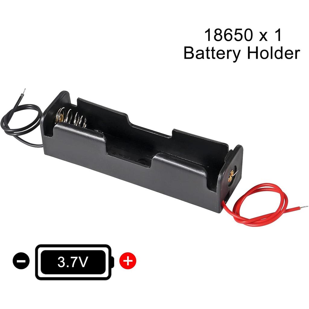 3pcs 18650 Battery Holder with Wire 3.7V,7.4V, 11.1V, 14.8V 18650 Battery Holder Box for Battery Storage Charging