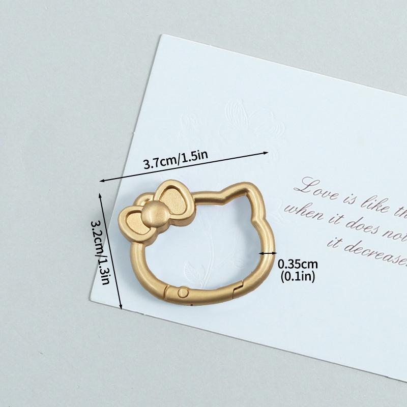 

10PCS Hello Kitty Keychain Buckle Anime Hello Kitty Keychain designed for Bags Gradient Colour Snap Hook Open Blooming Season Ring Adorable Gifts