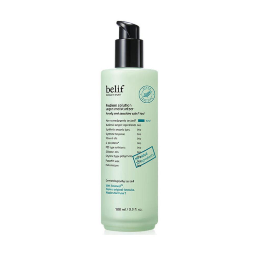 belif Problem Solution Vegan Moisturizer 100ml - Soothing and Balancing Emulsion for Sensitive Skin