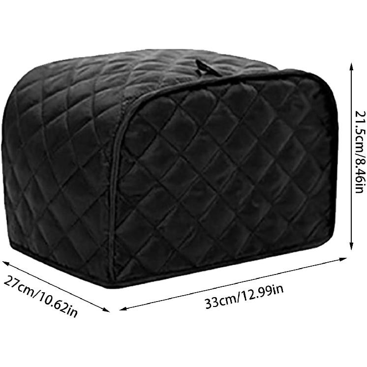 4 Slice Toaster Cover Bread Machine Dust Protection Cover Kitchen Toaster Cover Washable Cotton Linen Bakeware Protector Fits for Most 4 Slice Long