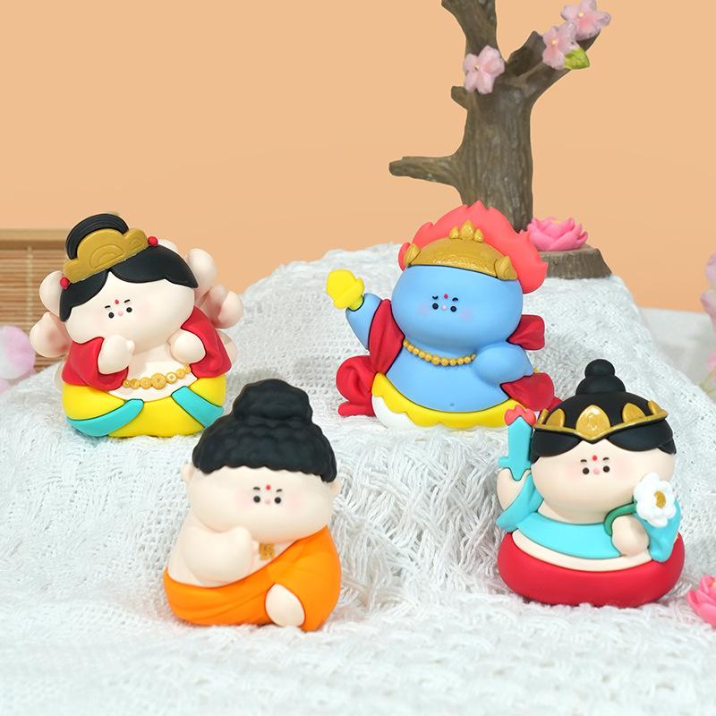 Relating To The Little Bodhisattva Figurine, This Cute Little Figurine Is A Cartoon Gift Made of Resin, and It Is A Shockproof Toy.