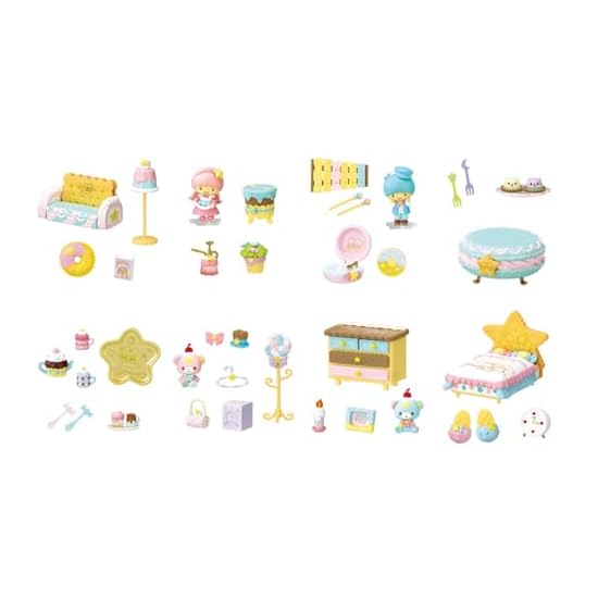 Re-Ment Sanrio LittleTwinStars PASTEL SWEETS ROOM 1BOX Approx. H115×W70×D50mm PVC&ABS