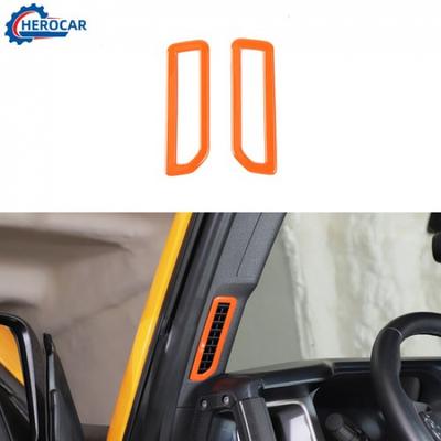 2x A-Säulen Lüftungsgitter AC Steckdosenabdeckung Dekorative Zierleiste Für Ford Bronco 21+Orange