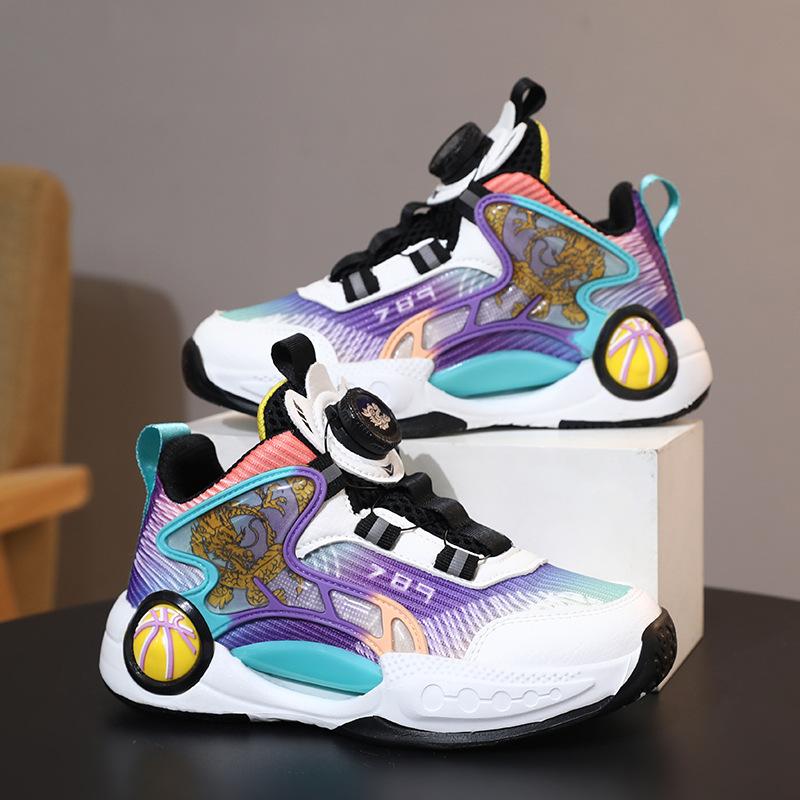 

2025 summer mesh breathable new boys and girls sports shoes medium and older children s actual combat sneakers children s basketball shoes 31