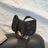 Japanese Literary and Artistic Corduroy Girl Armpit Bag Casual Student Simple Small Fresh Printed Shoulder Bag