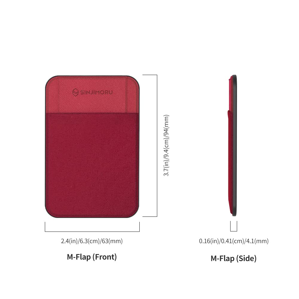 Sinjimoru MagSafe Compatible iPhone Card Case with Magnetic Phone Card Holder with SUICA Pass and Back Credit Card Pocket for iPhone 16 Pro and iPhone