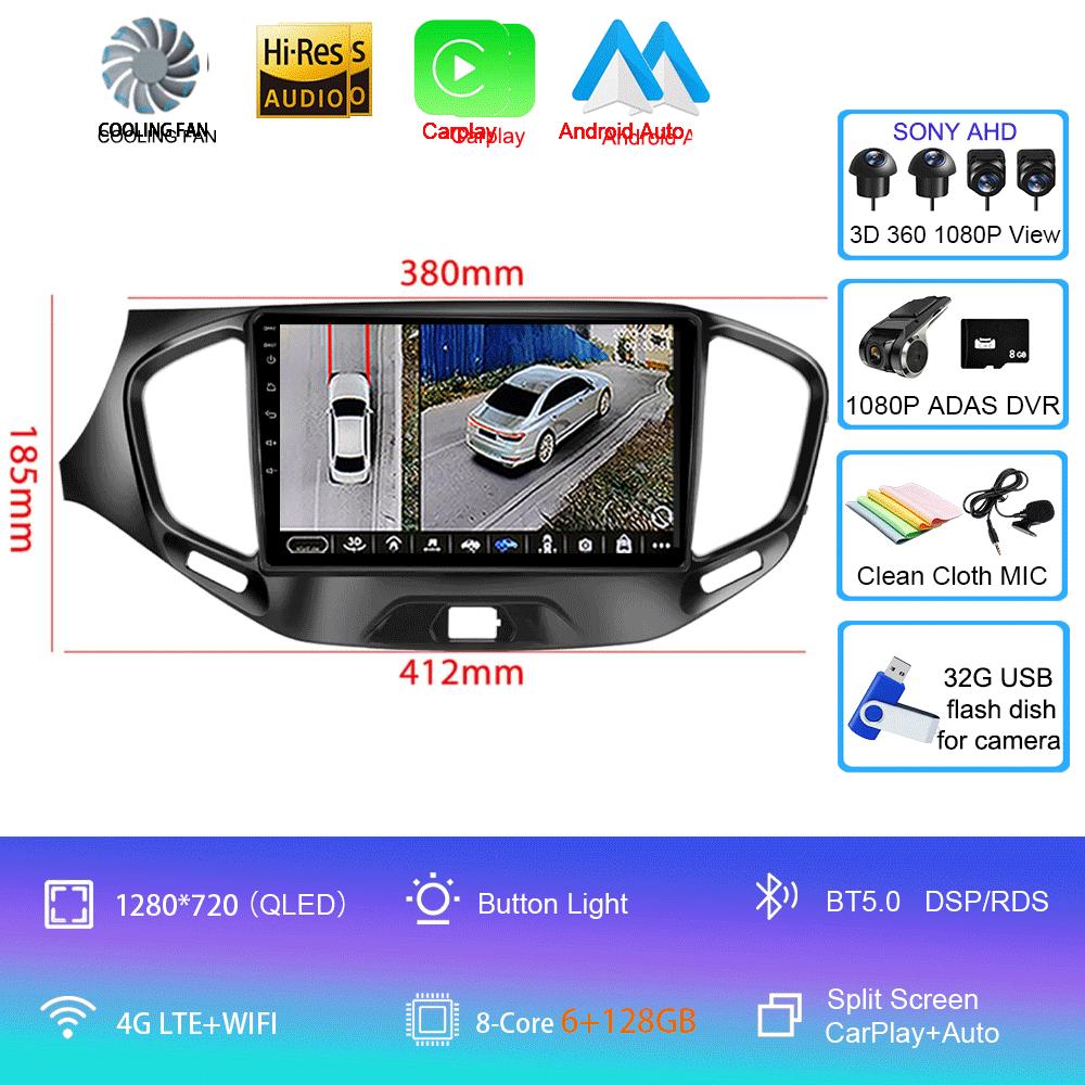 For LADA Vesta Cross Sport 2015-2019 Wireless Carplay Stereo Head Unit 2DIN Screen Android 14 Car Radio Multimedia Navigation 4G