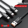 100W Fast Charging 3-in-1 Multi-Head Cable for Apple & Android