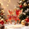 1Pcs Auspicious Red Gold Design 2D Acrylic Chinese Zodiac Goat Hanging Ornament For Spring Festival New Year Home Decoration