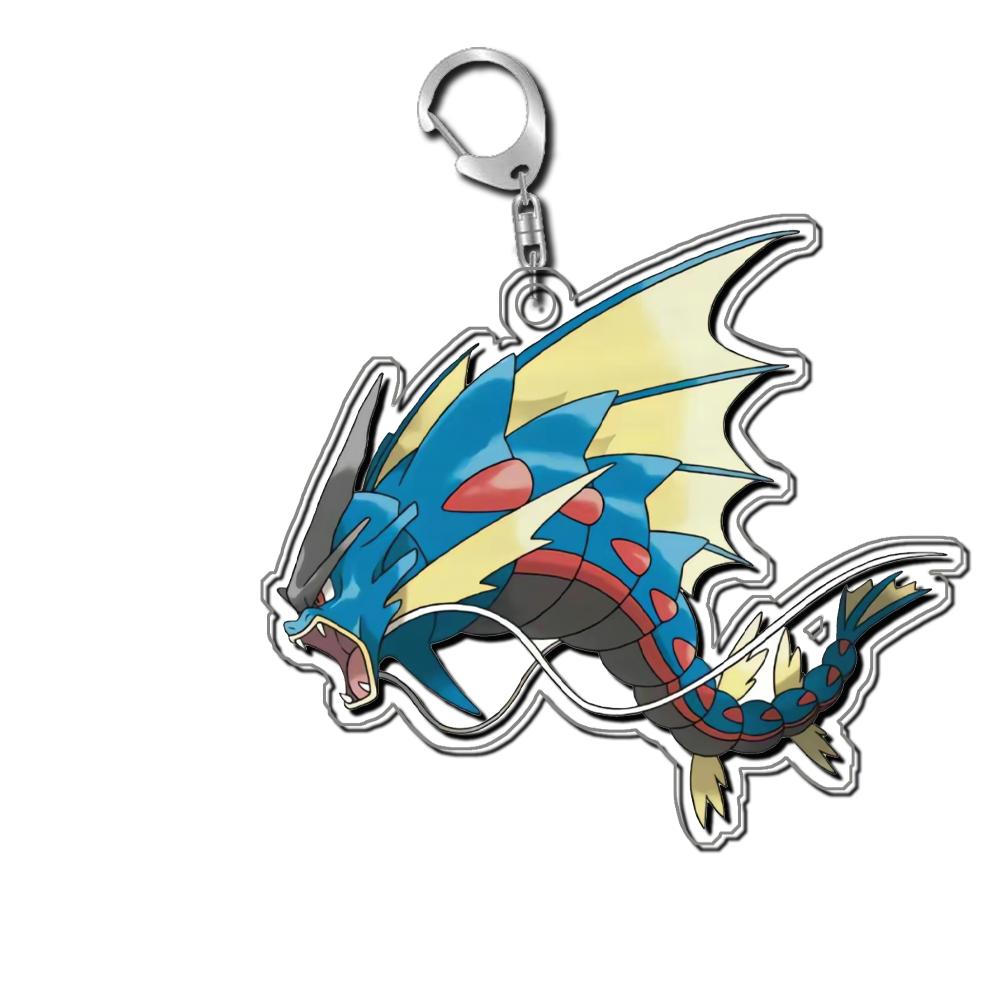 Keychain For Pokemon Charizard Houndoom Mewtwo Gyarados Latias Blaziken Anime Game Collection Anime Peripheral DIY Toy Gift