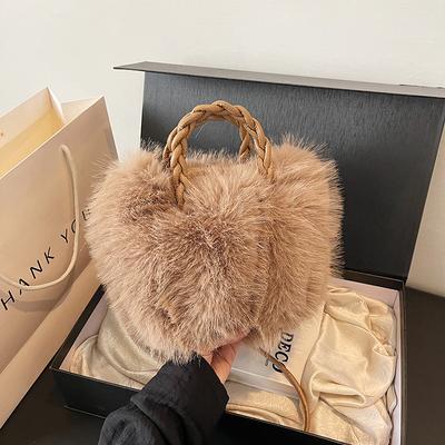 Autumn and Winter New Plush Bag Women's Niche Fashion Personalized Pumpkin Handbag Crossbody Shoulder Bag