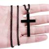 Ciondolo a Croce in Acciaio Inossidabile Uomo Donna Collana a Catena Gioielli Religiosi Regalo